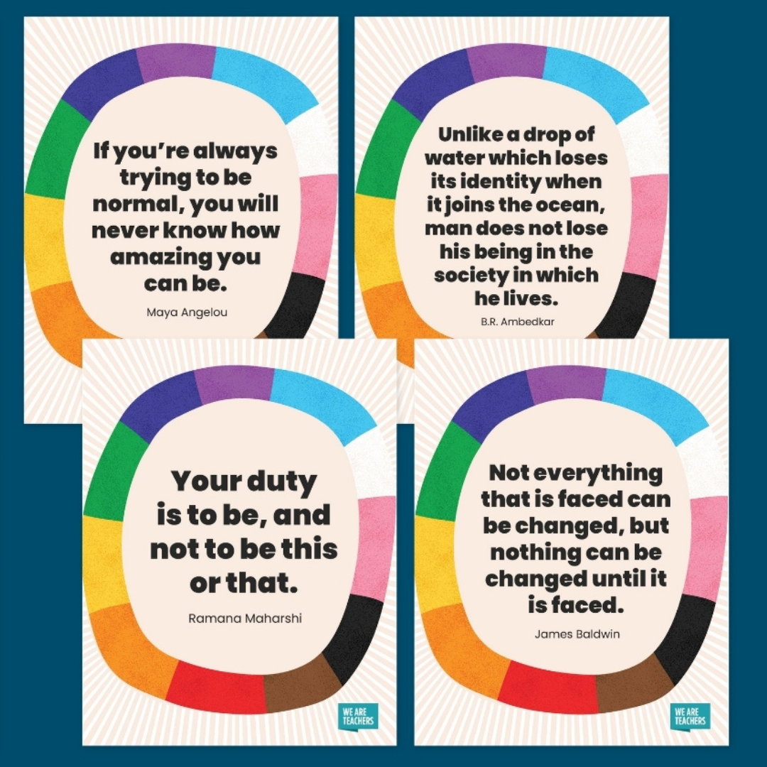 an image of four printable Pride Month poster examples