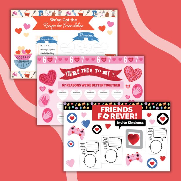 Valentine’s Day Bulletin Board Kit an image of three Valentine's Day Bulletin Board Kits