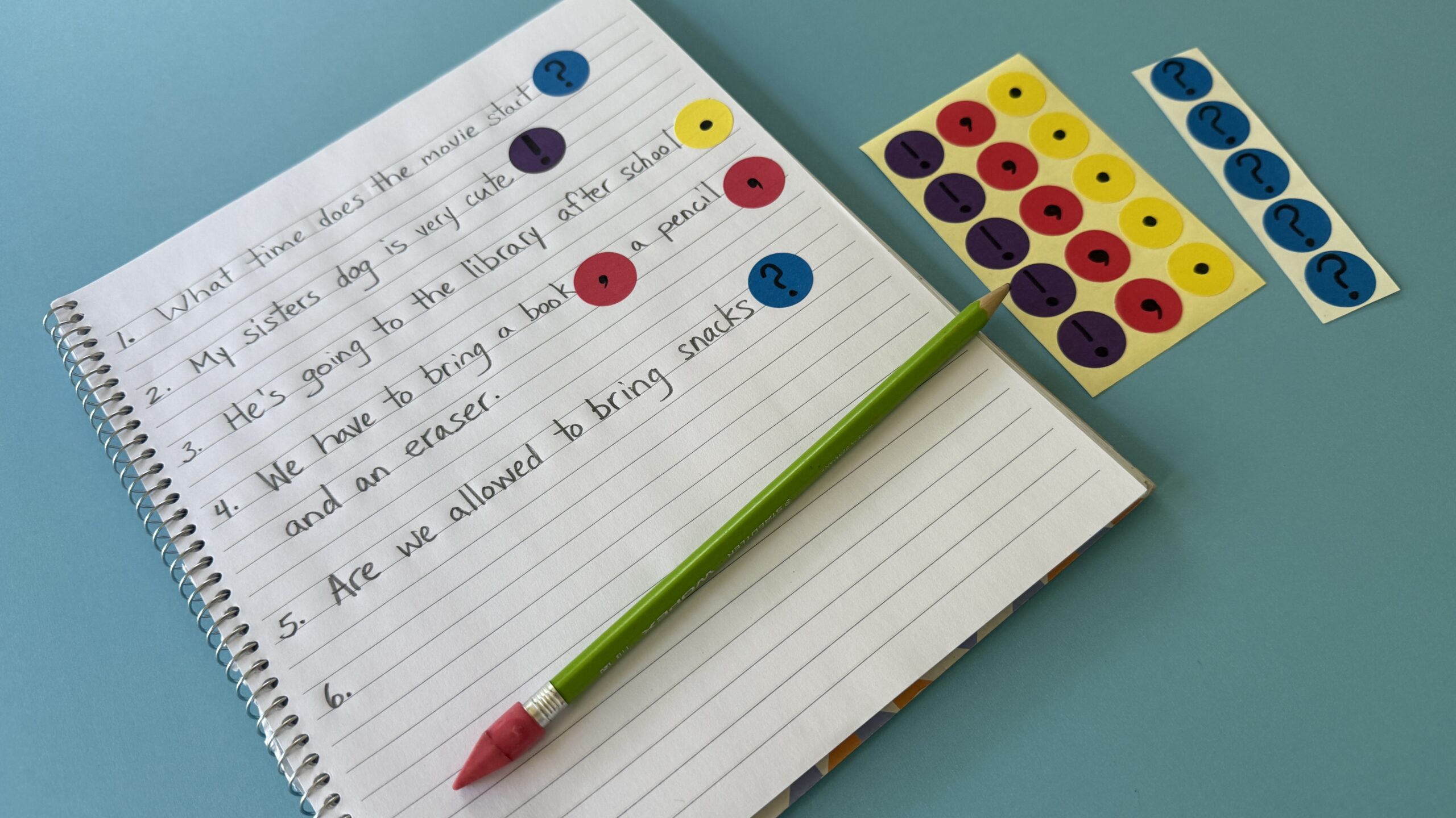 Colorful Punctuation Stickers