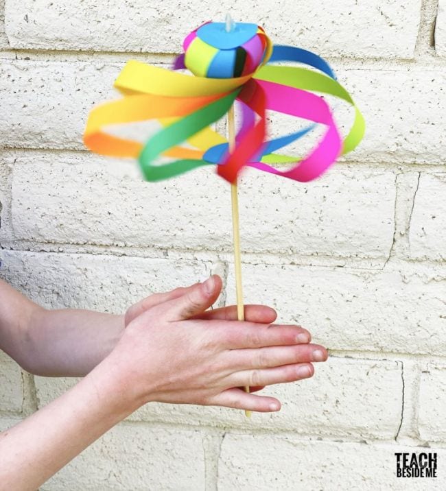 Twirligig rainbow crafts