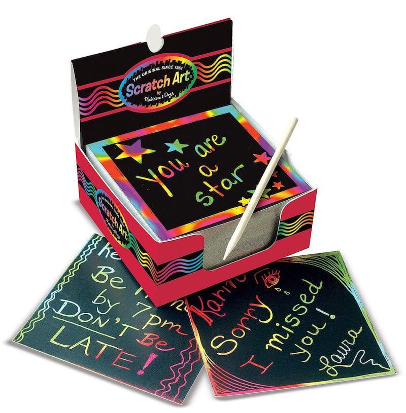 Rainbow Mini Scratch Art Notes - Art Supplies Under $10