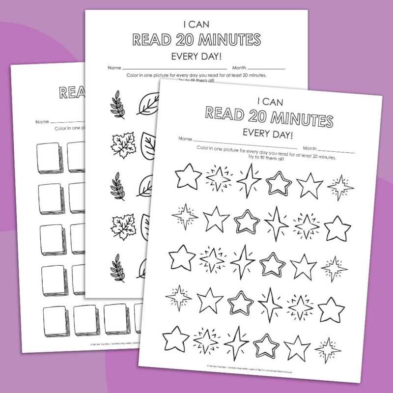 Free Reading Log Printable Bundle To Track Student Achievement
