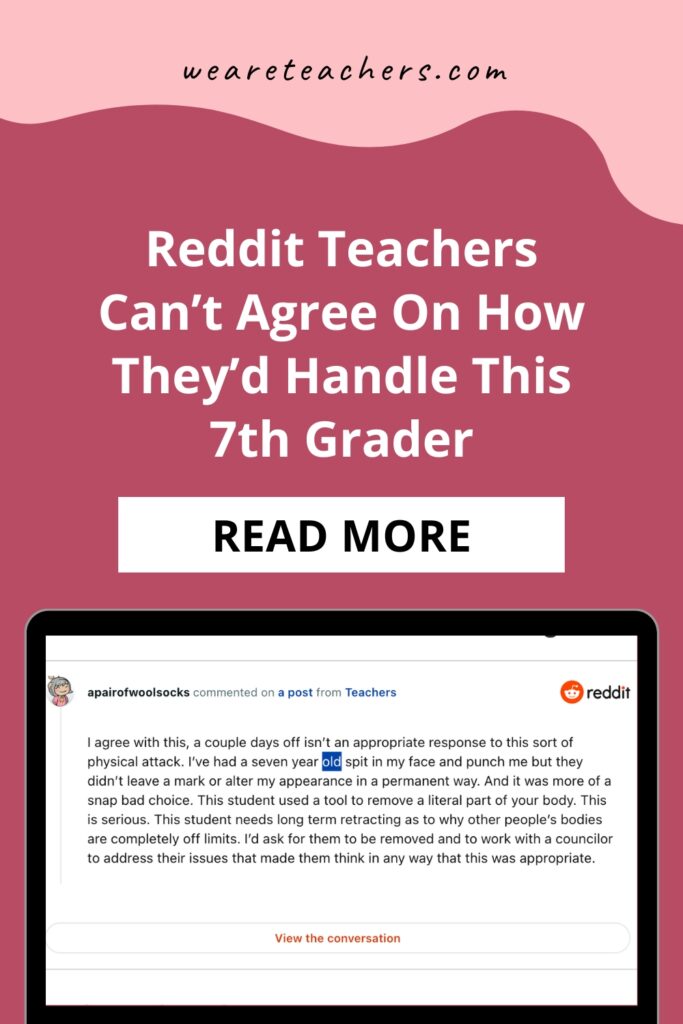A Reddit teacher asks, 
