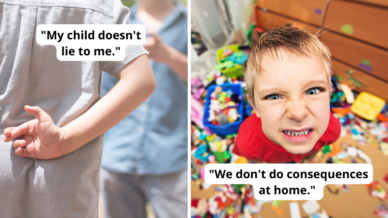 Paired image of quotes of what Reddit teachers say are their biggest red flags from parents