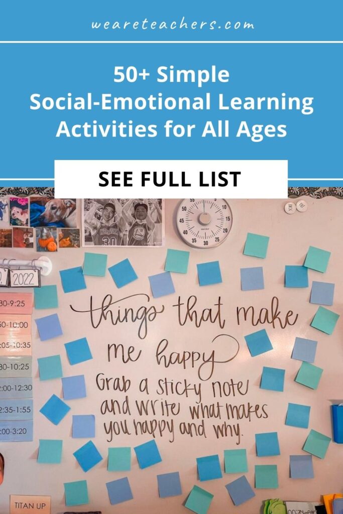 Teach self-control, emotional awareness, and more by incorporating these easy social-emotional learning activities into your daily routine.