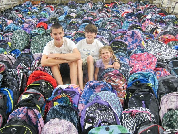 Brothers Jackson and Tristan Kelley founders of Backpacks for New Beginnings