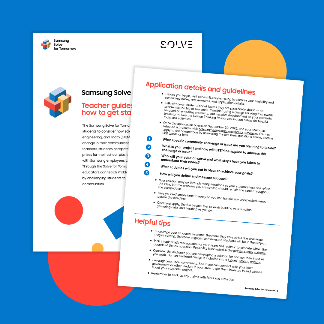 Samsung Solve for Tomorrow Teacher Guide image Printable teacher guide for Samsung Solve for Tomorrow