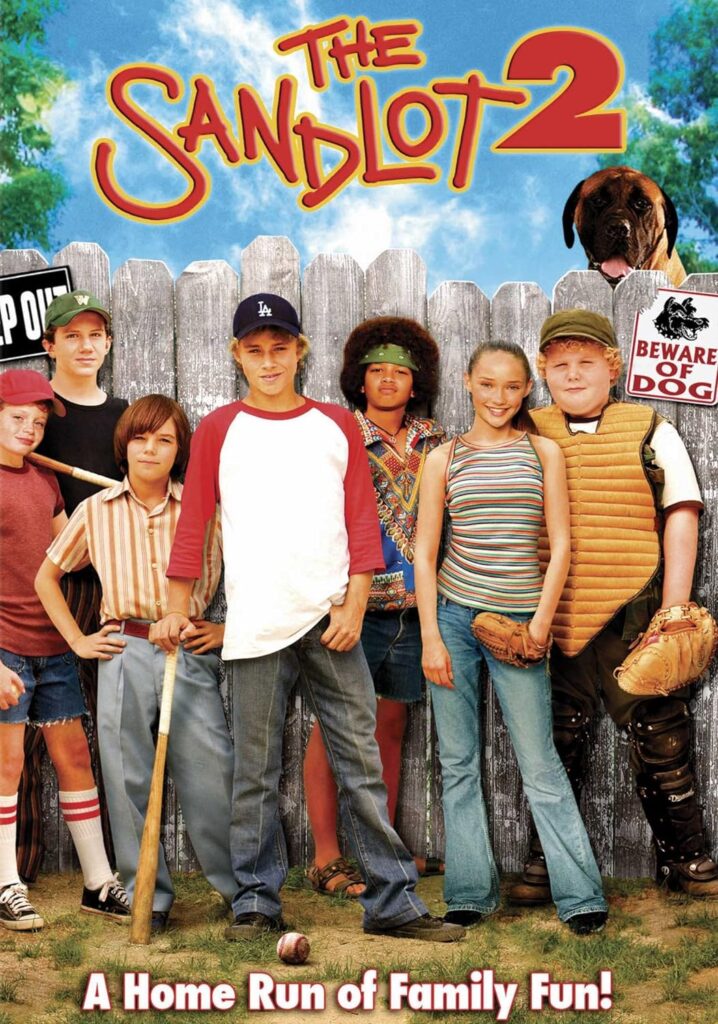 The Sandlot 2 DVD cover as an example of baseball movies for kis