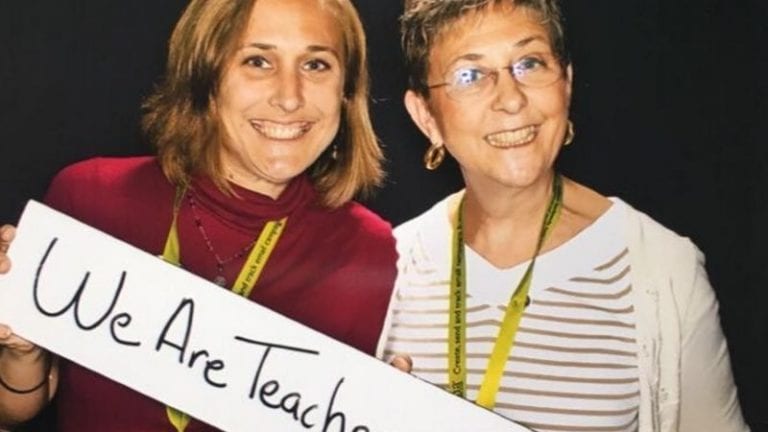 WeAreTeachers Founder, Sandy Fivecoat with her daughter.