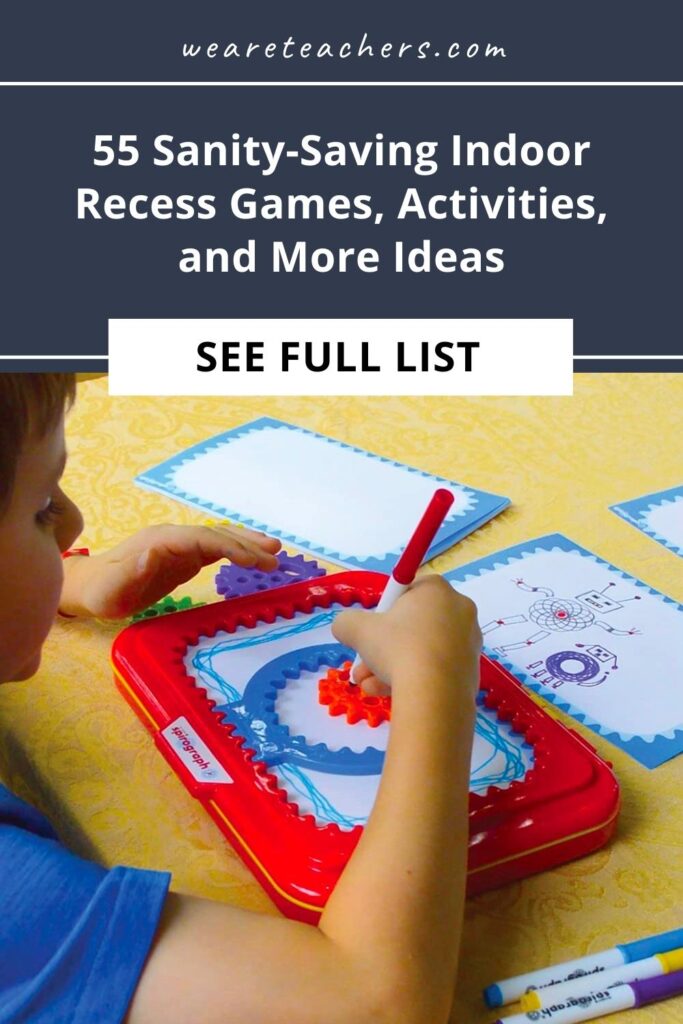 Here are 55 awesome indoor recess games and activities that have been tried and tested by teachers for those days when you need them.