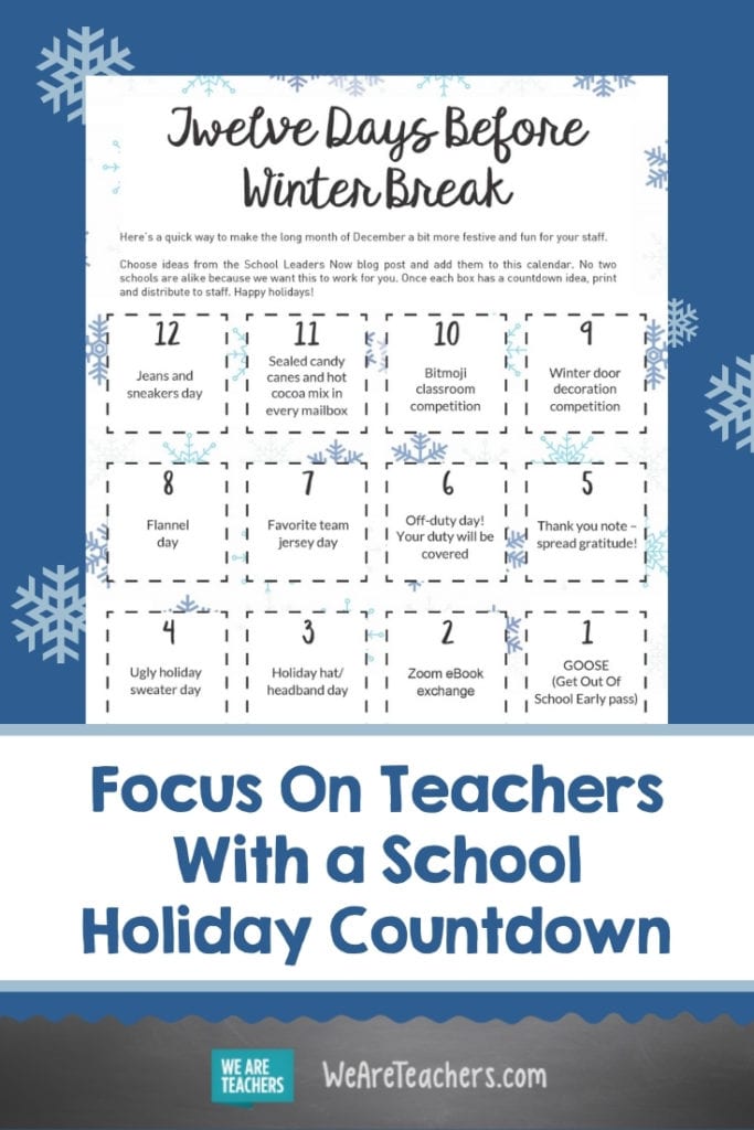 Focus On Teachers With a School Holiday Countdown