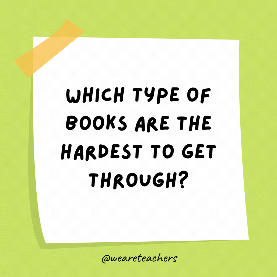 Which type of books are the hardest to get through? Friction books.