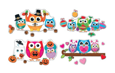 Owl bulletin board set