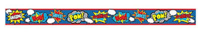 Superhero banner with comic bubbles