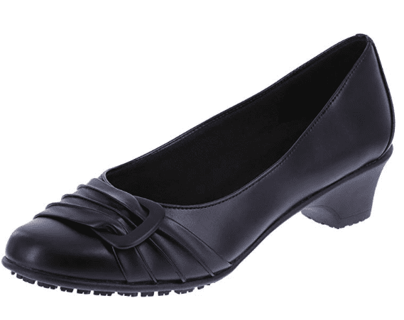 SafeTStep black flat with toe buckle (Teacher Shoes)