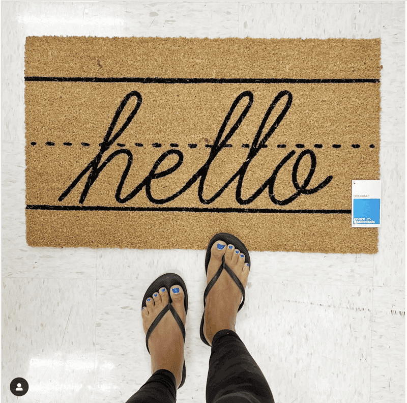 Welcome "hello" mat for classroom