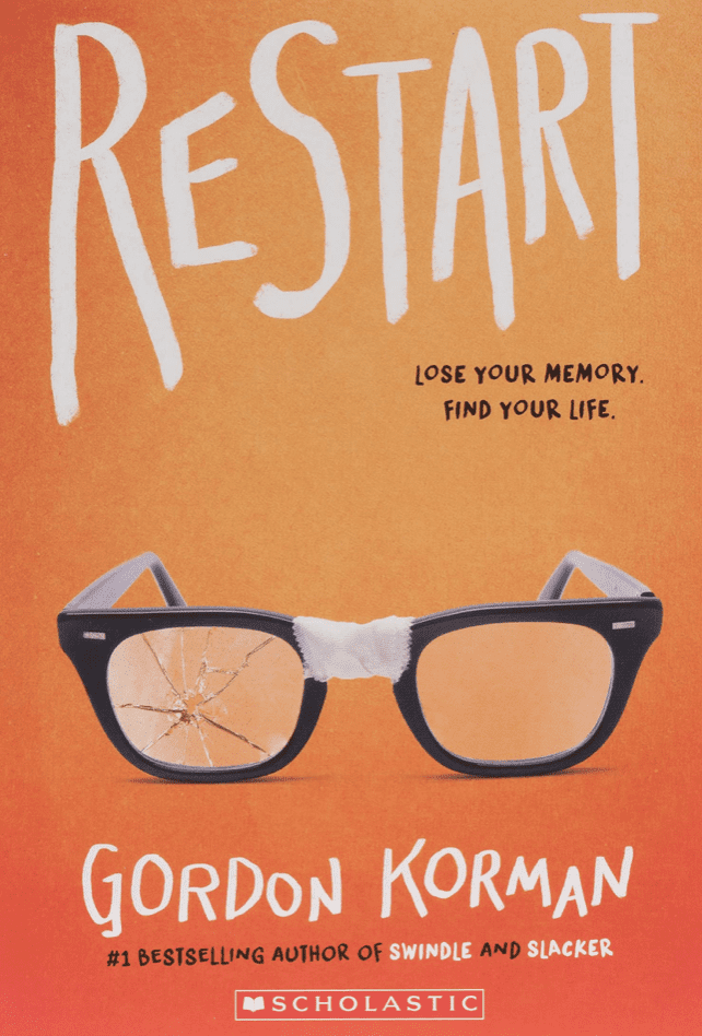 Restart by Gordon Korman book cover, as an example of anti-bullying books for kids