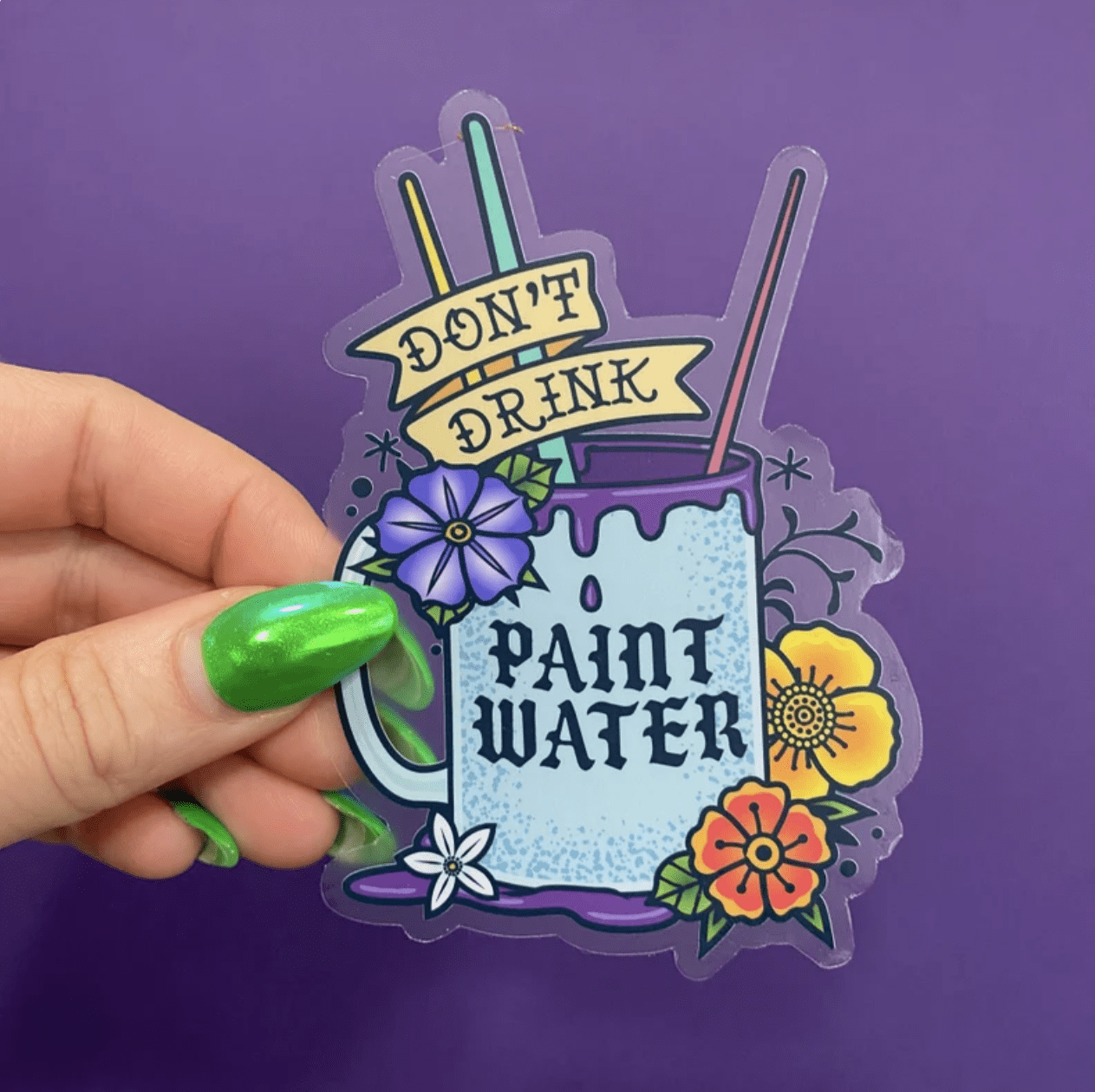 Gifts for art teachers: paint water sticker