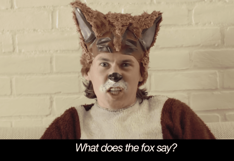What Did The Fox Say? music video