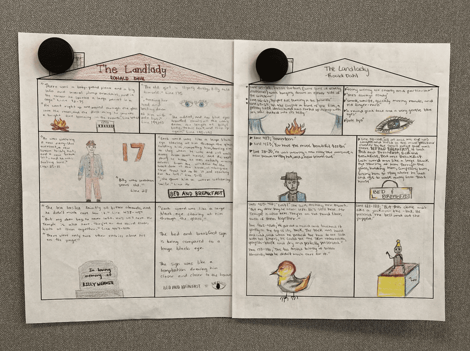 Short stories with photos written by students, as an example of English activities for high school
