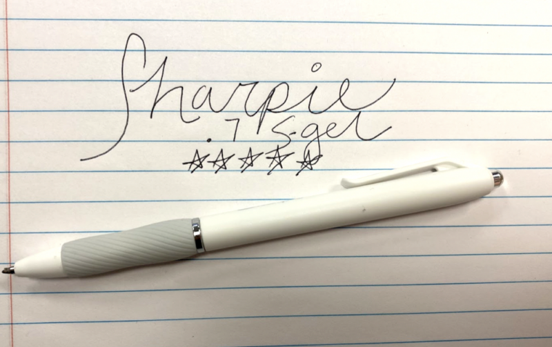 Sharpie 0.7 Gel Pen on paper