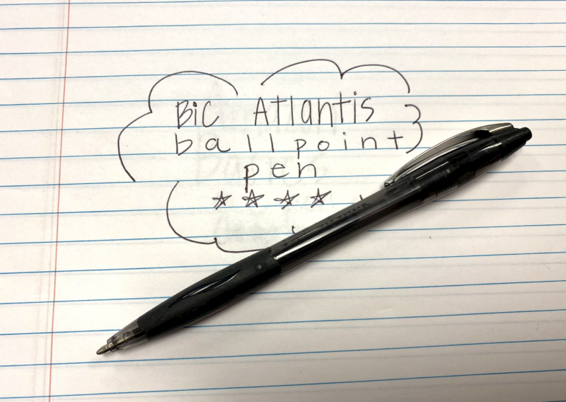 Bic Ballpoint Pen Atlantis on paper