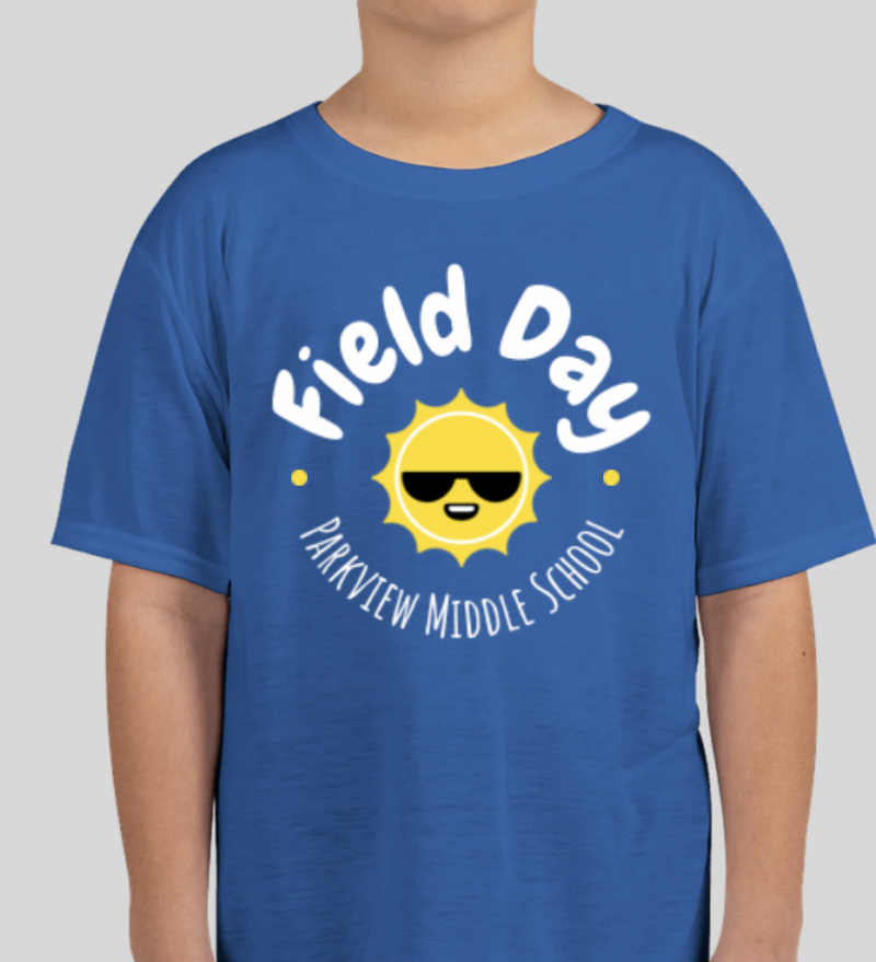 Shirt with Field Day and photo of sun
