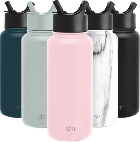 Different color water bottles