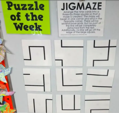 Jigmaze math puzzle for middle schoolers. 