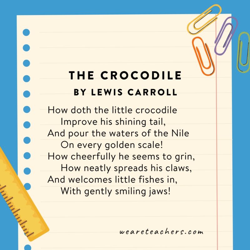 The Crocodile by Lewis Carroll.
