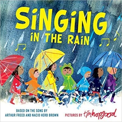 Book Cover for Singing in the Rain example of Spring Books for Kids