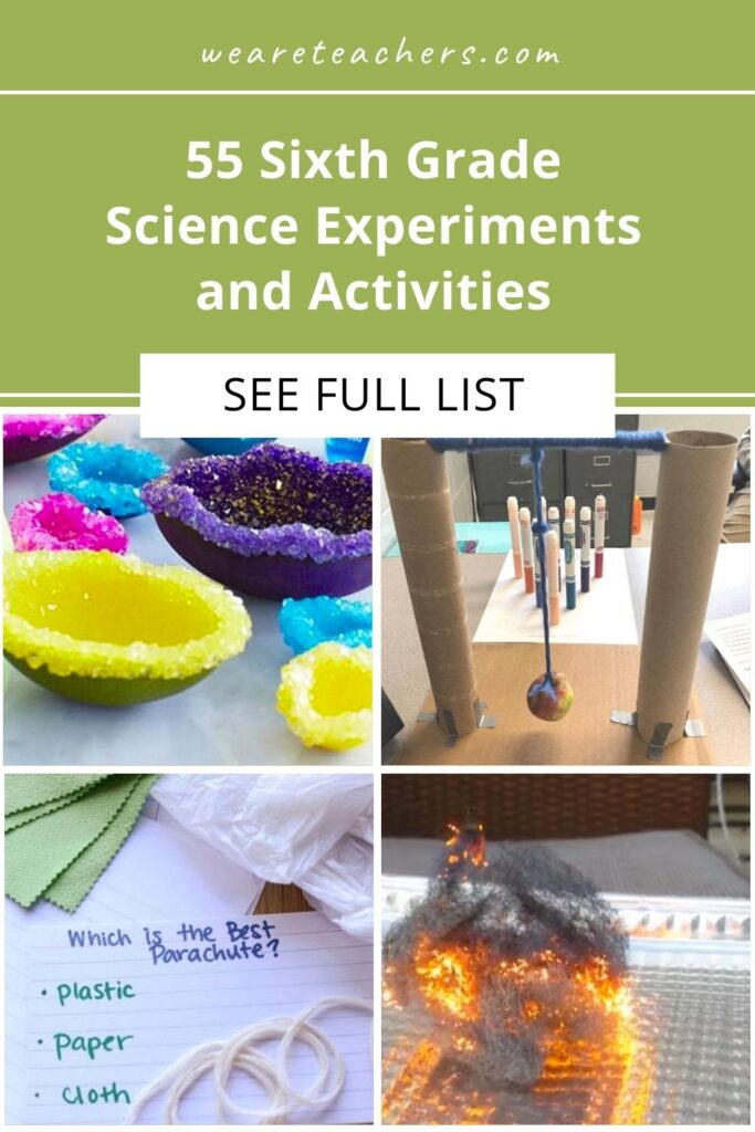Give sixth grade science students lots of hands-on learning opportunities by building bridges, making geode eggshells, and much more.