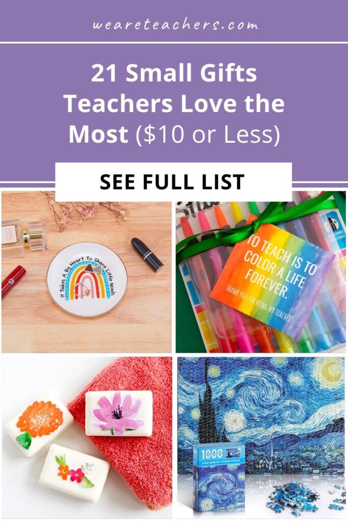 These small gifts for teachers feel big even though they're only about $10 each. Plus they're unique and useful!
