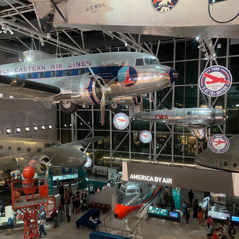 Airplane exhibit at the Smithsonian-National Air and Space Museum in Washington, DC
