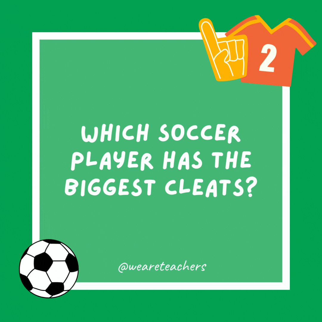 Which soccer player has the biggest cleats?

The one with the biggest feet.