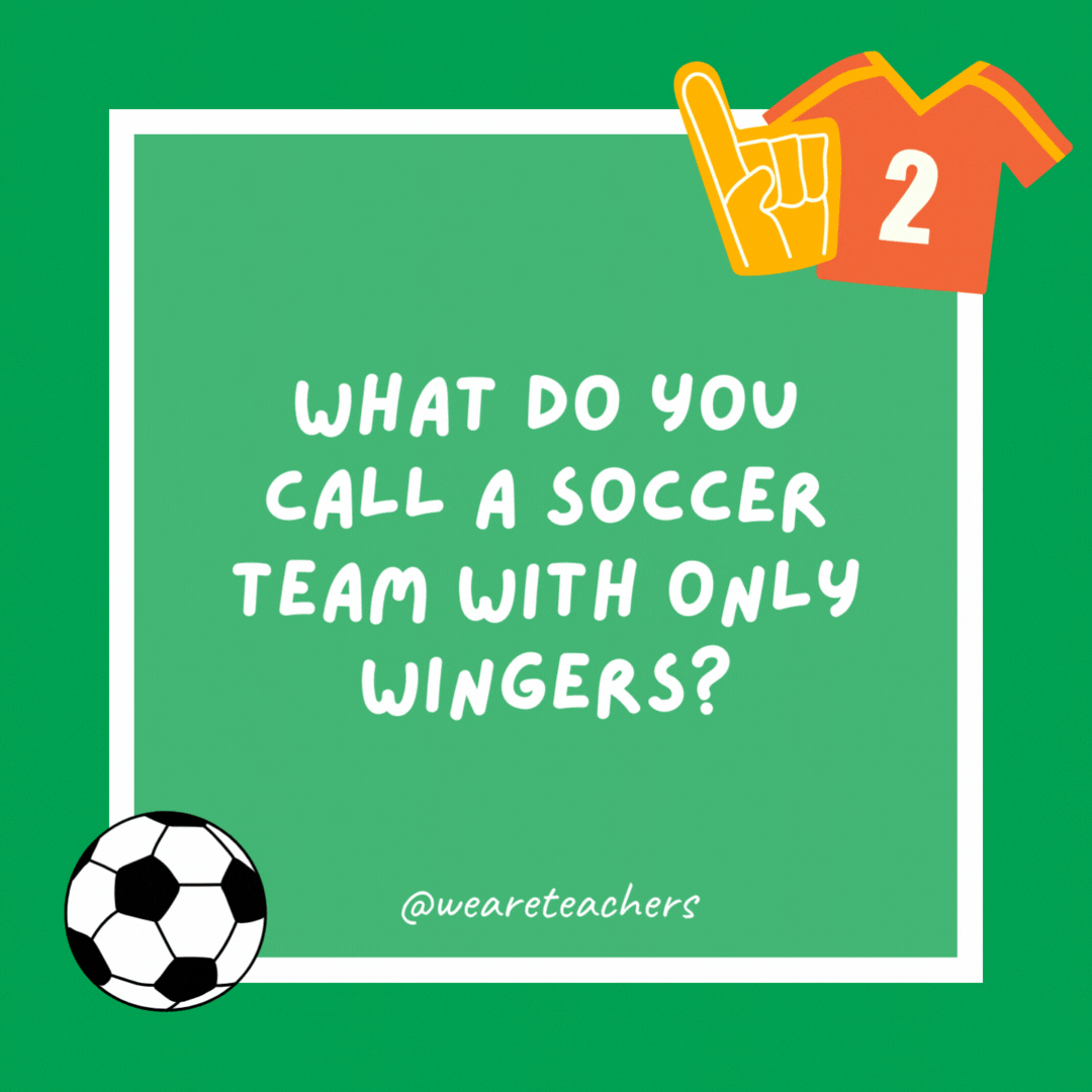 What do you call a soccer team with only wingers?

Birdmingham City.