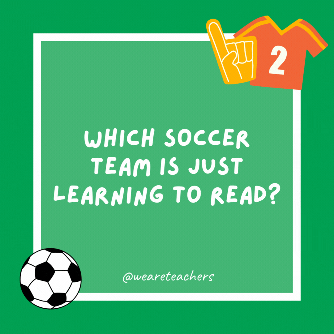 Which soccer team is just learning to read?

ABCDE FC.