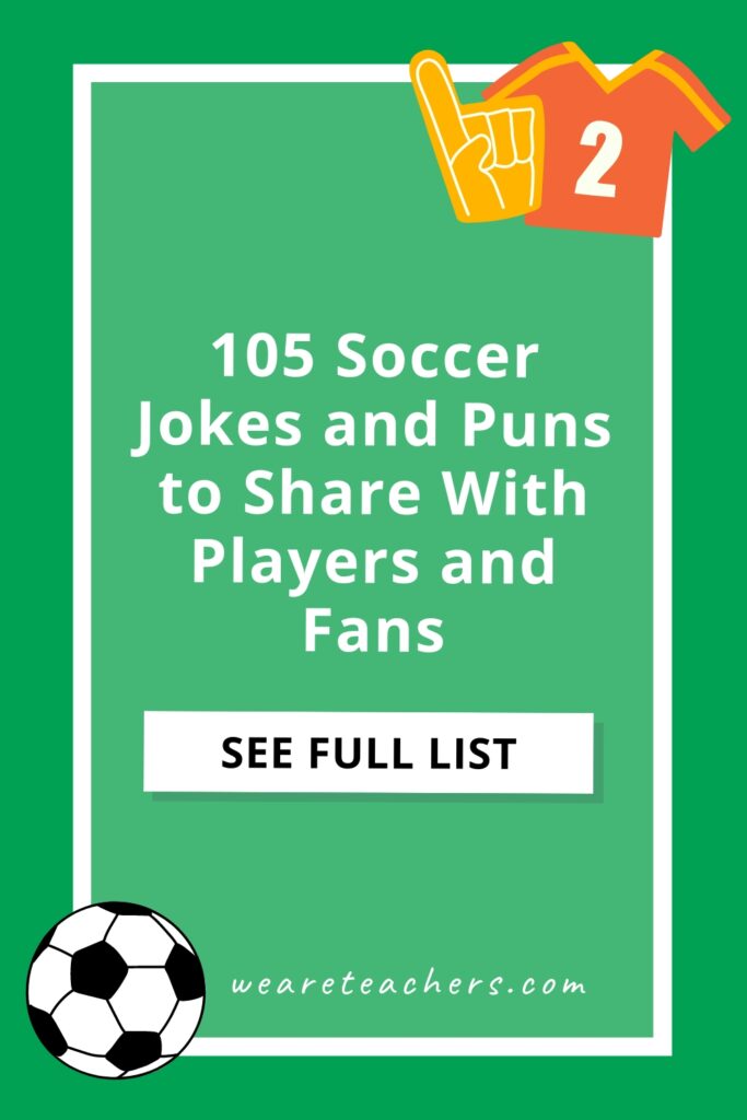 You'll get a kick out of these soccer jokes, puns, and one-liners. Read, bookmark, and share them with your players or fellow fans