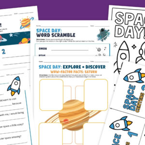 Space Theme Day Activities Bundle