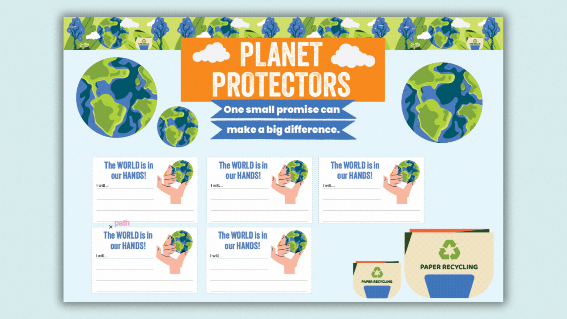 Spring Bulletin Board Large Promo