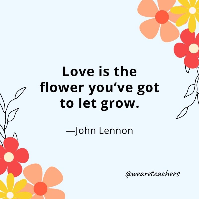 Love is the flower you've got to let grow. - John Lennon