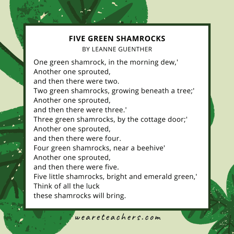 Five Green Shamrocks by Leanne Guenther