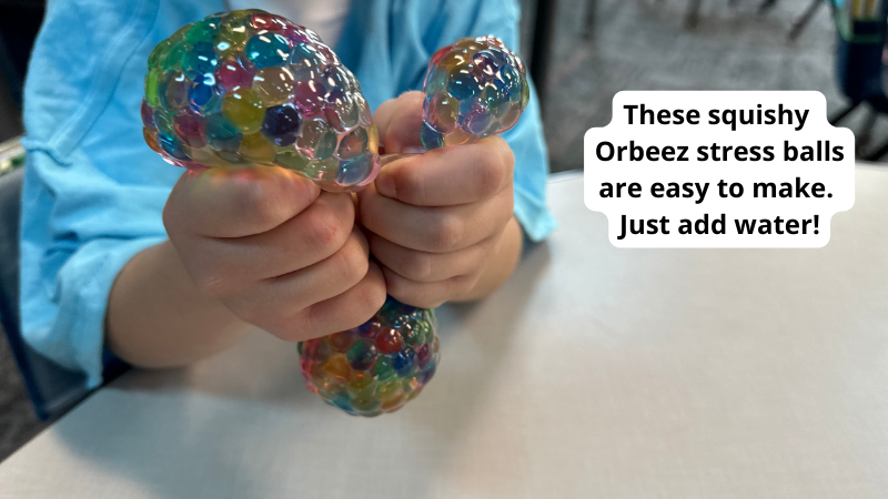 Make stress balls with orbeez