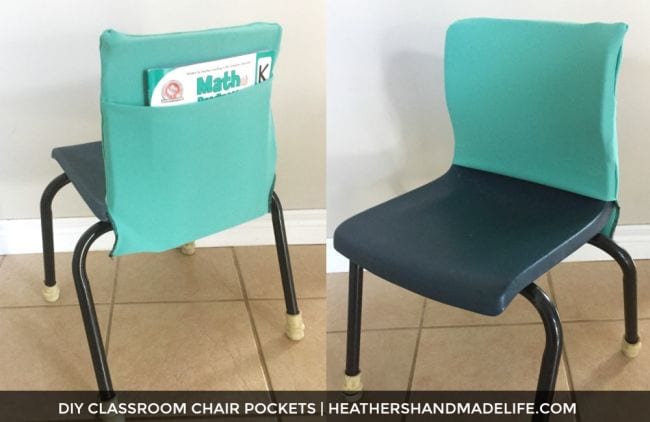 Fabric pockets on plastic classroom chairs student mailbox ideas