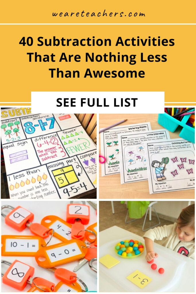 Find all the best fun and meaningful subtraction activities for helping elementary math students master this vital skill.