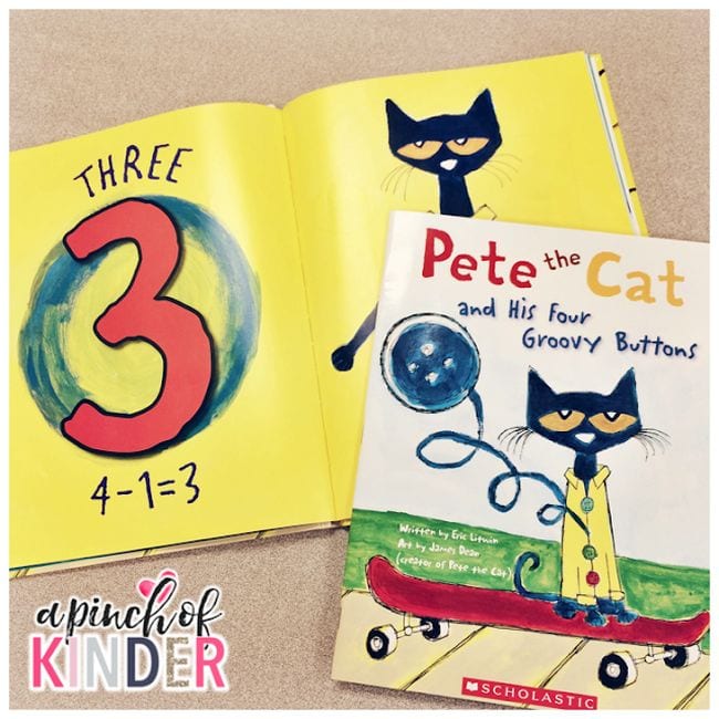 Cover view and inside view of Pete the Cat  book