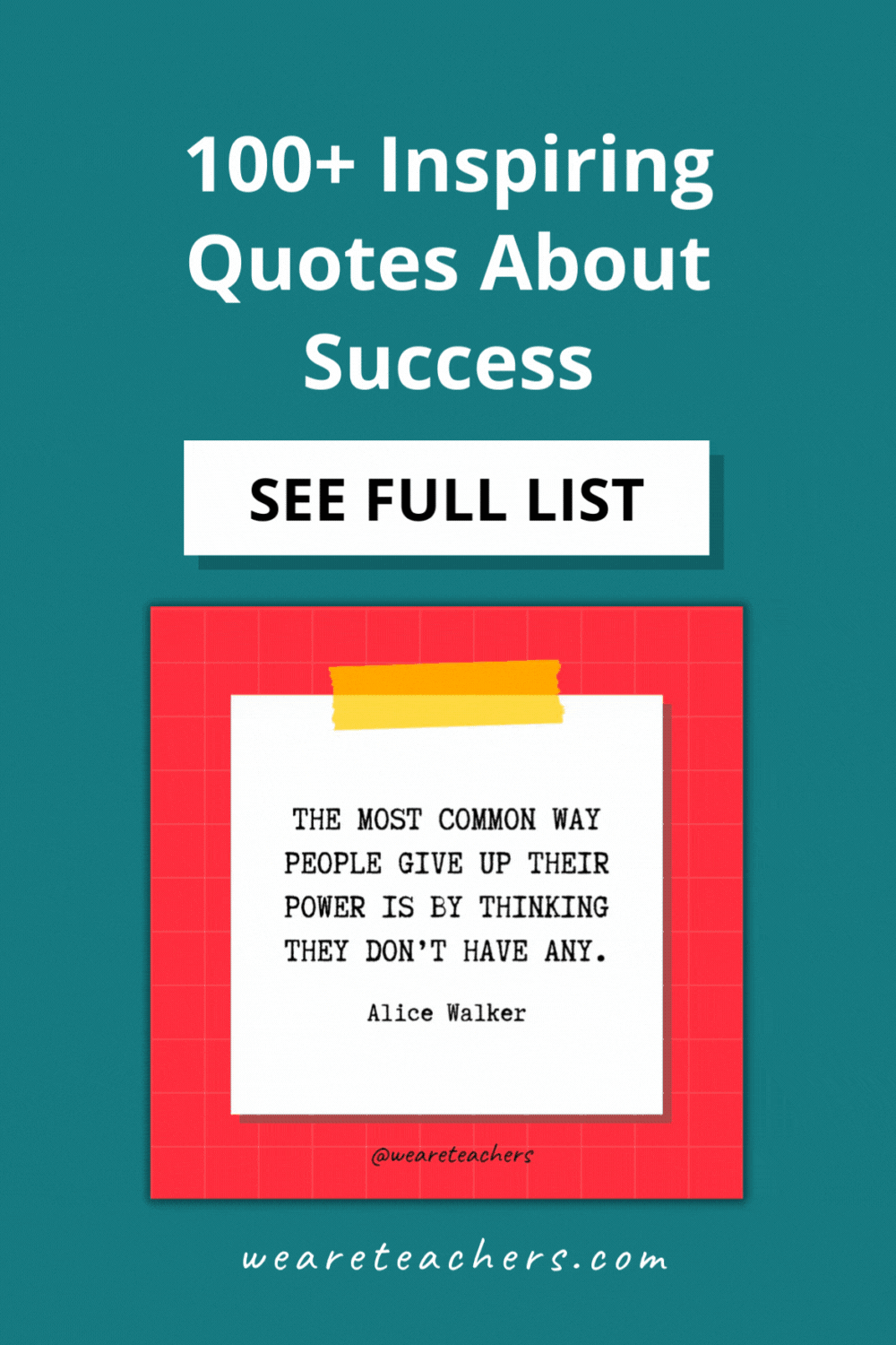 Want to motivate your students toward success? Try sharing one or more of these quotes about success during your next class meeting!