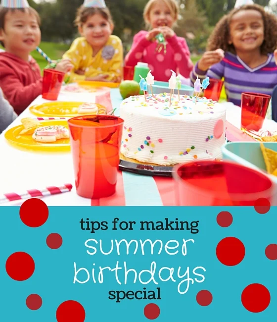 Kids at a table in front of a birthday cake