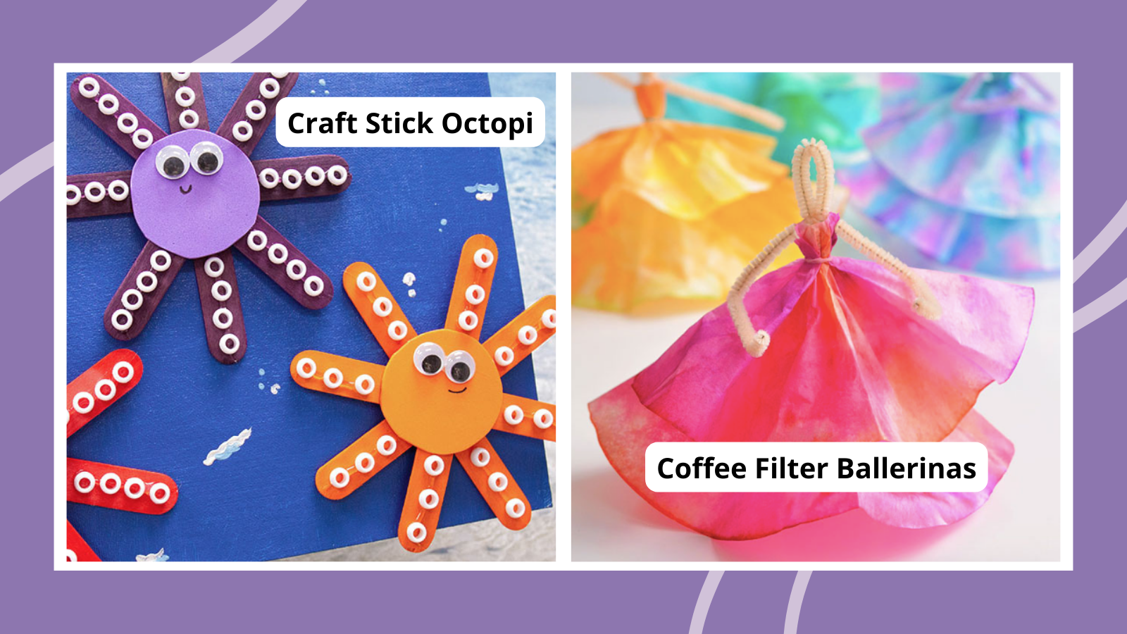 Two examples of summer crafts for kids