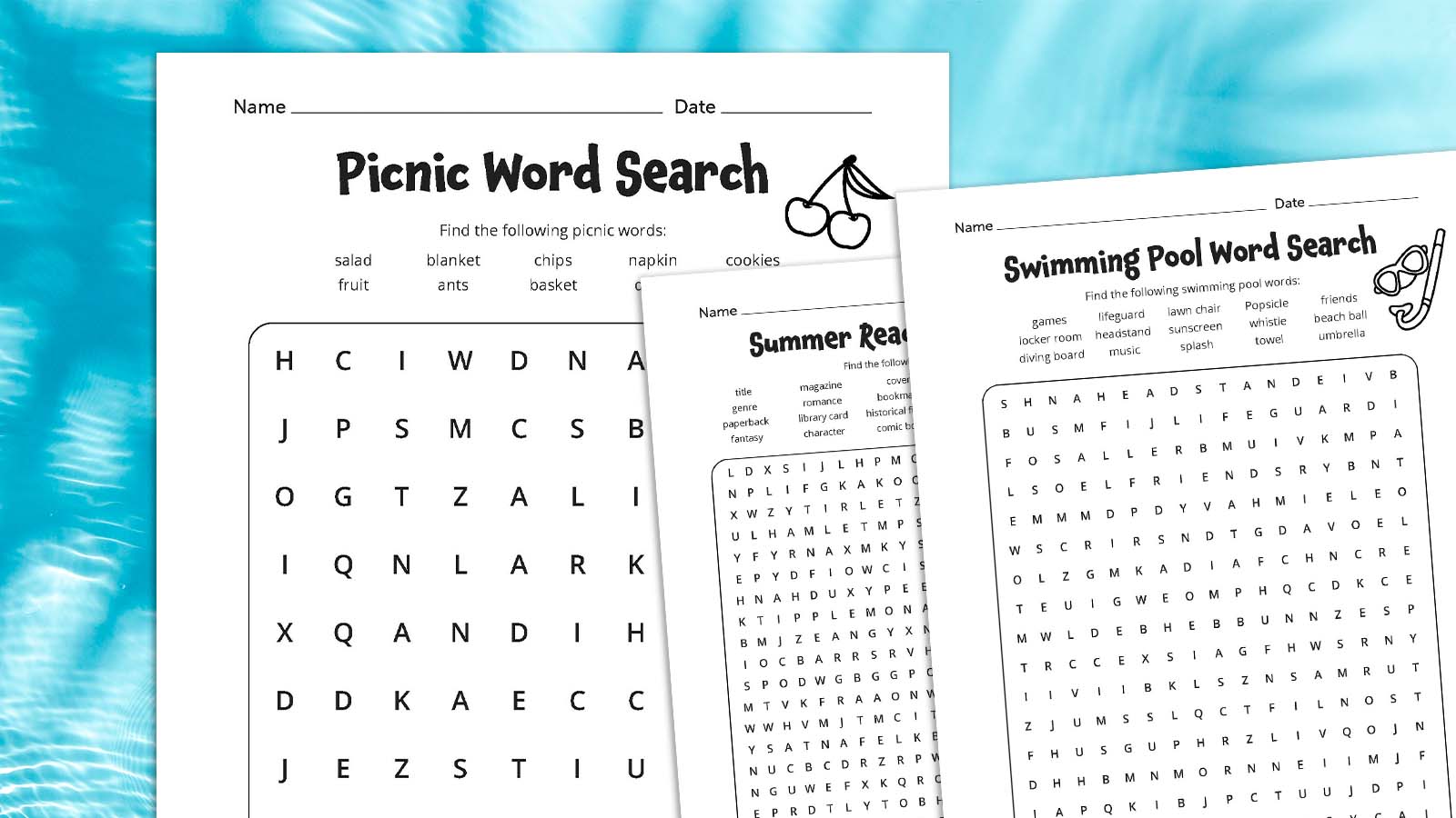 Summer Word Searches Feature